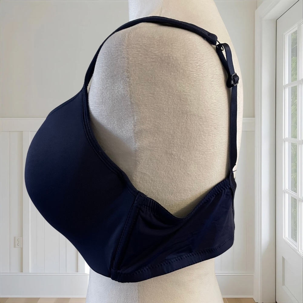 NWOT Nautica Navy Blue Underwire T-shirt Bra 40D Adjustable Straps Lightly Lined - Picture 6 of 10